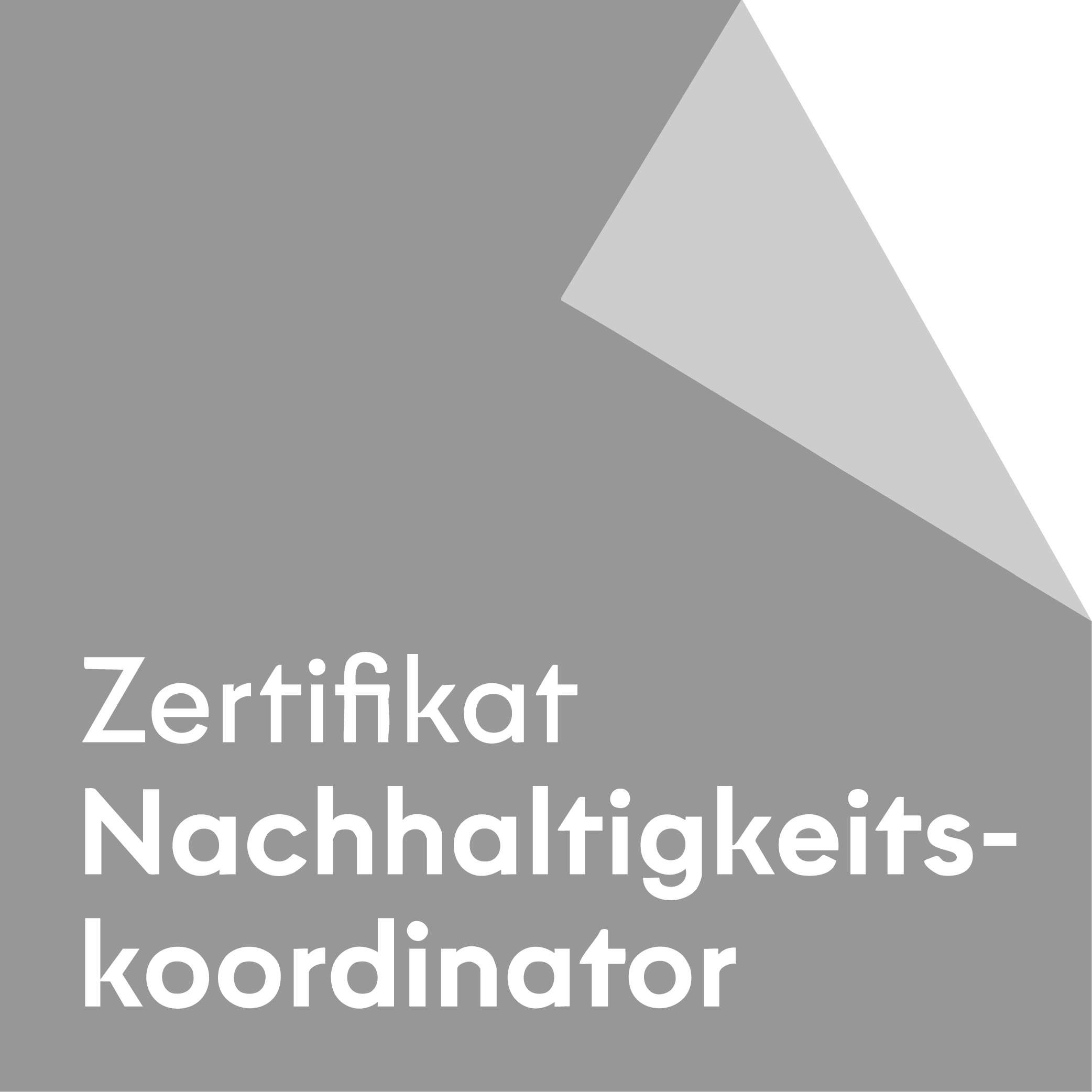 Zertifikat Nachhaltigkeitskoordinator